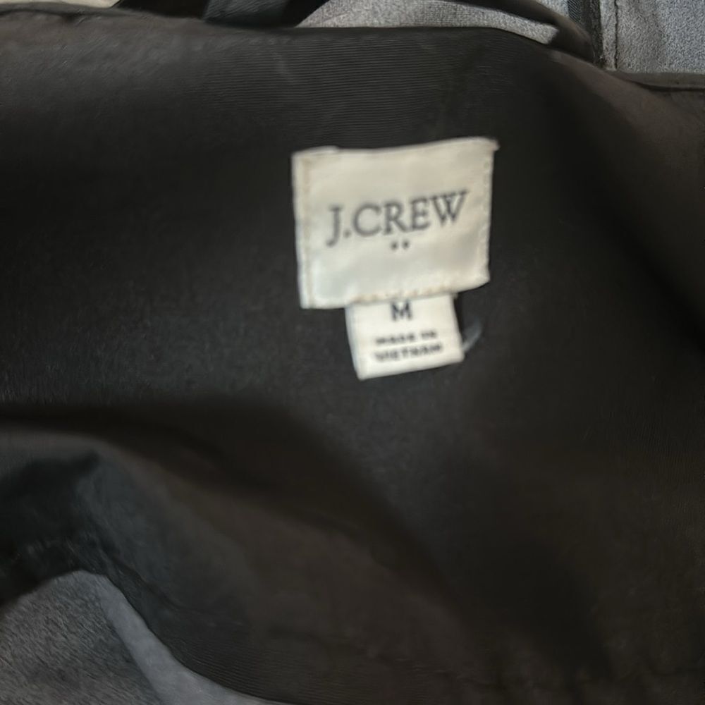 J. Crew Factory | Black Utility Zip Rain Hooded Jacket | M - Picture 2 of 5